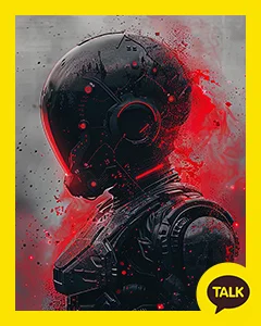 A Combat Robots In Red Smoke 카카오톡 테마 카톡테마 무료 다운로드