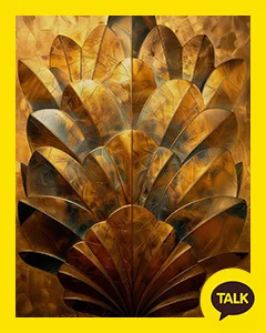 A Fan Of Golden Petals 카카오톡 테마 카톡테마 무료 다운로드