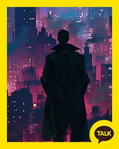 A Man Looking At A Burning City 카카오톡 테마 카톡테마 무료 다운로드