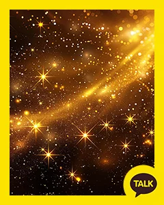 A Shimmering Golden Galaxy 카카오톡 테마 카톡테마 무료 다운로드