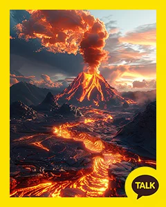 Black Mountains Exploding Volcanoes 카카오톡 테마 카톡테마 무료 다운로드