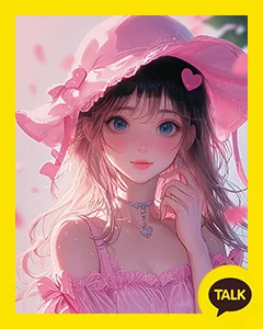 Cherry Blossom And Girl In Pink Dress 카카오톡 테마 카톡테마 무료 다운로드