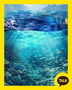 Corals In Shallow Blue Sea 카카오톡 테마 카톡테마 무료 다운로드