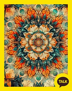 Flamboyant White Flower Patterns 카카오톡 테마 카톡테마 무료 다운로드