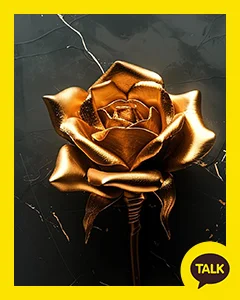 Golden Rose On Marble 카카오톡 테마 카톡테마 무료 다운로드