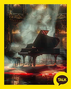 Piano In The Lobby Of A Gorgeous Mansion 카카오톡 테마 카톡테마 무료 다운로드