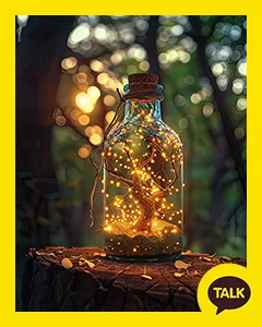 Shining Little Tree In A Glass Bottle 카카오톡 테마 카톡테마 무료 다운로드
