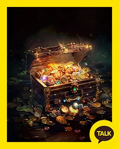 Shiny Gold Coins In An Old Box 카카오톡 테마 카톡테마 무료 다운로드