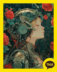 The Ai Girl In The Rose Garden 카카오톡 테마 카톡테마 무료 다운로드