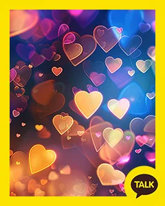 Transparent Heart Lights 카카오톡 테마 카톡테마 무료 다운로드